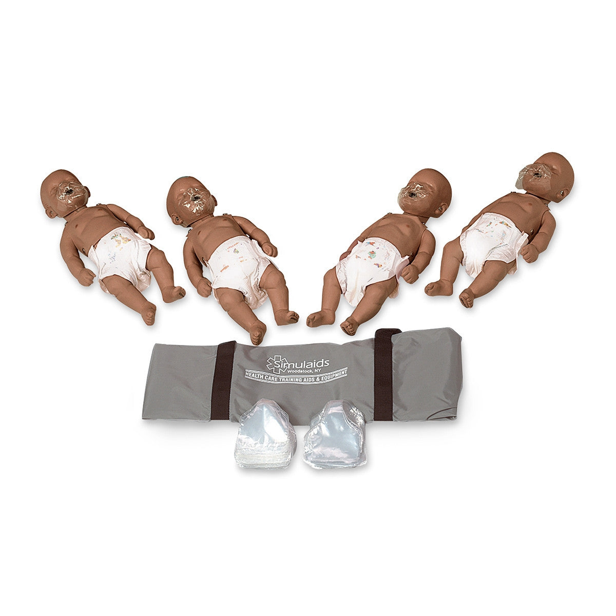 Sani-Baby CPR Manikins (Dark, Pack of 4)