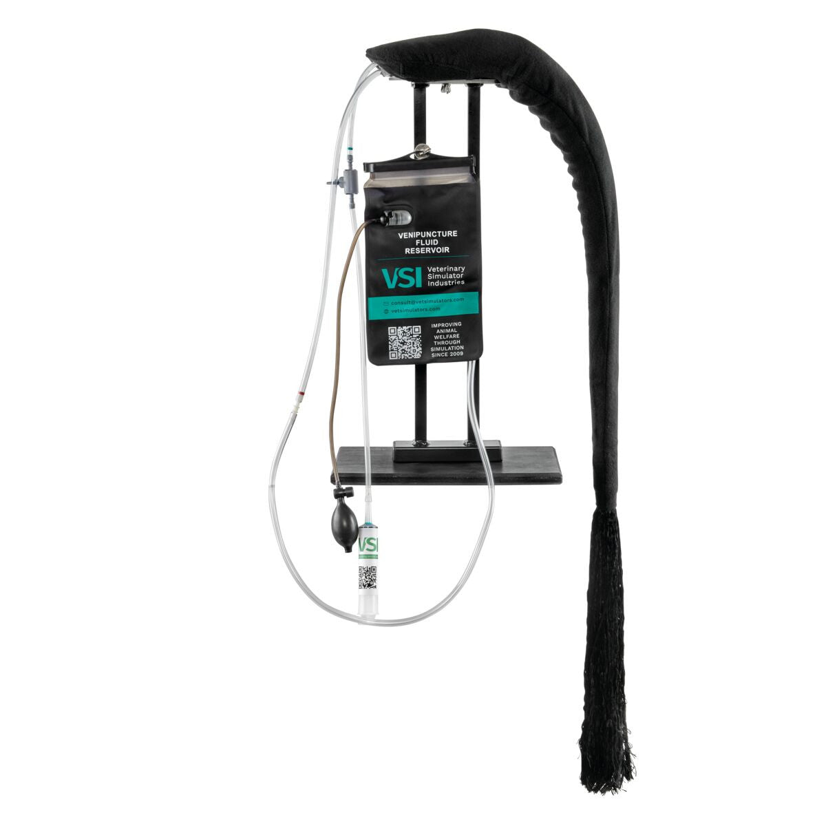 Bovine Venipuncture & Epidural Tail Simulator - Holstein Hereford - Black 1025526