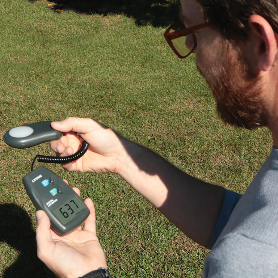 Handheld Light Meter From Environmental Factors in Sports Medicine Lab Kit