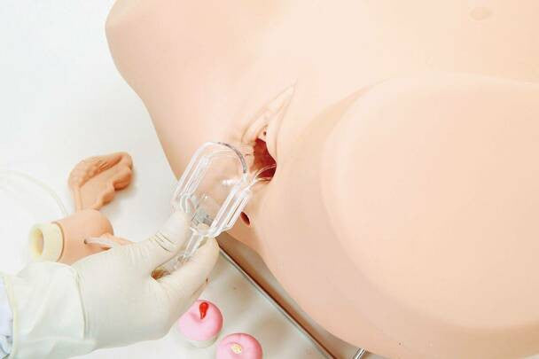Left Lateral View of Advanced Gynaecologic Simulator Speculum Training