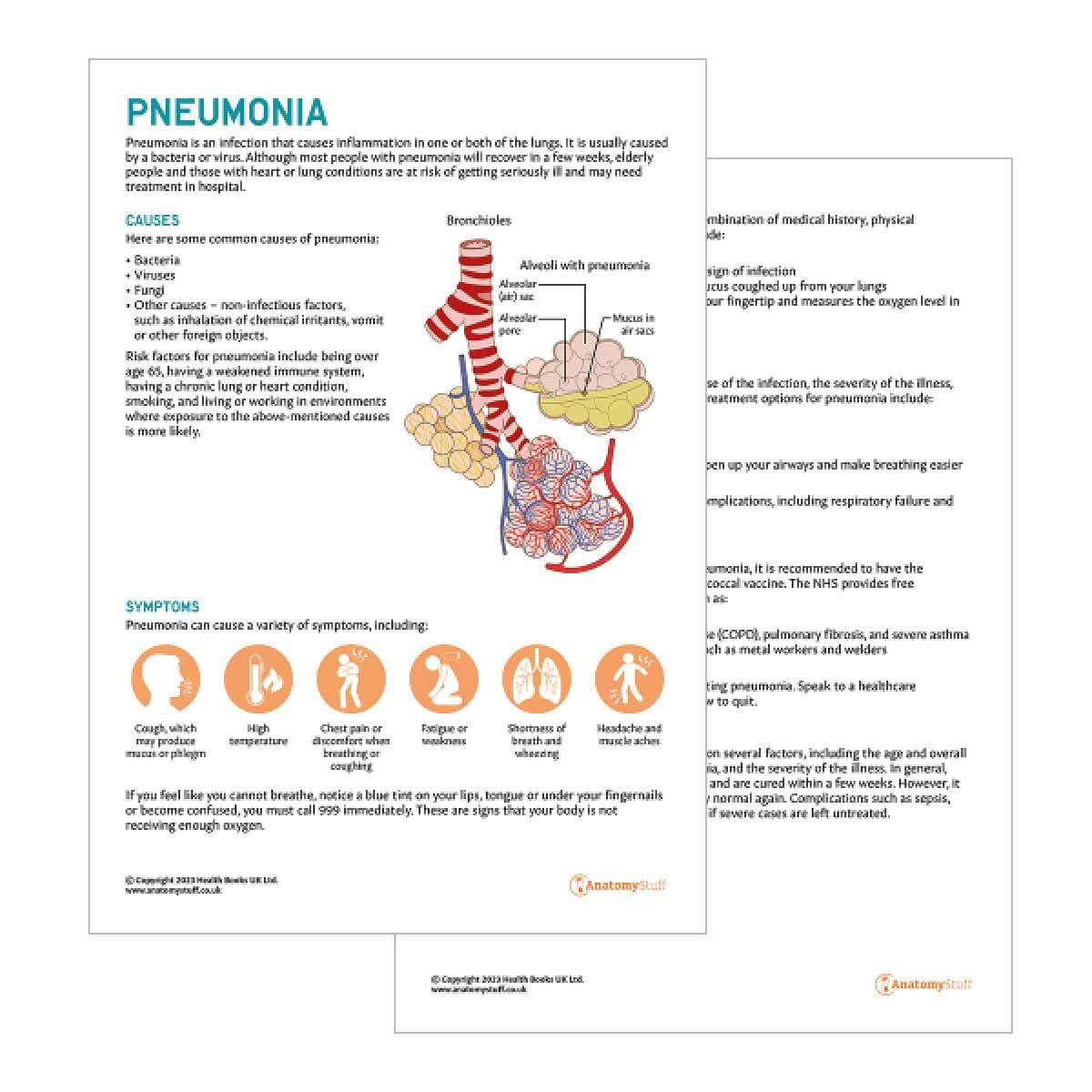 Pneumonia Patient Education Handout (Printable PDF)