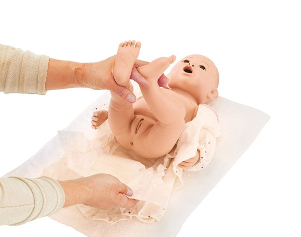Diaper changing with the Baby-care Manikin