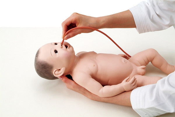 Nasal aspiration with the Baby-care Manikin