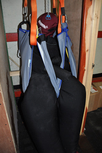 Bariatric Suit Manikin Hoisted from Confined Space