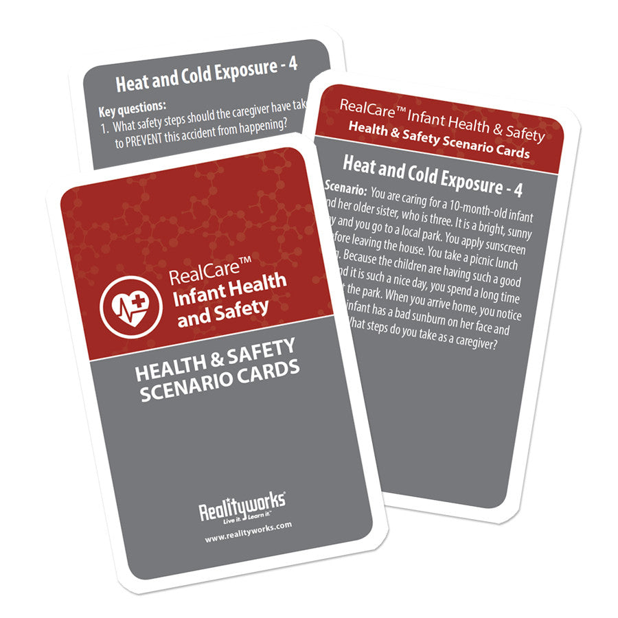 Scenario cards included in the RealCare Infant Health and Safety Learning Package