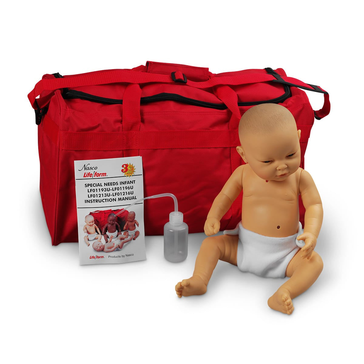 Asian Special Needs Infant Simulator with Carrying Bag