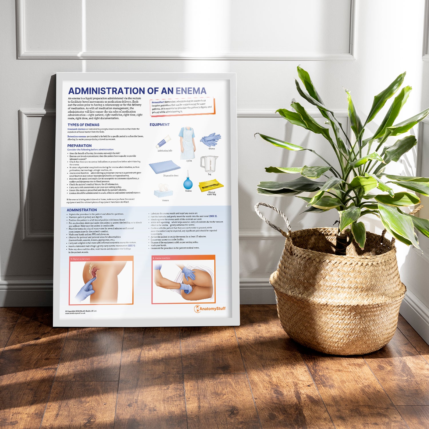Administration of an Enema Chart / Poster