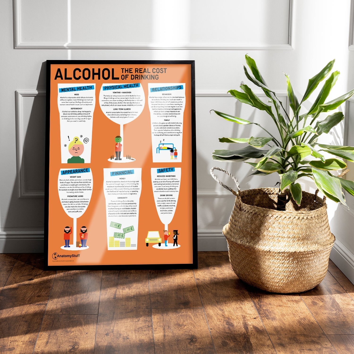 "Alcohol: The Real Costs of Drinking" Chart / Poster - Part of Collection