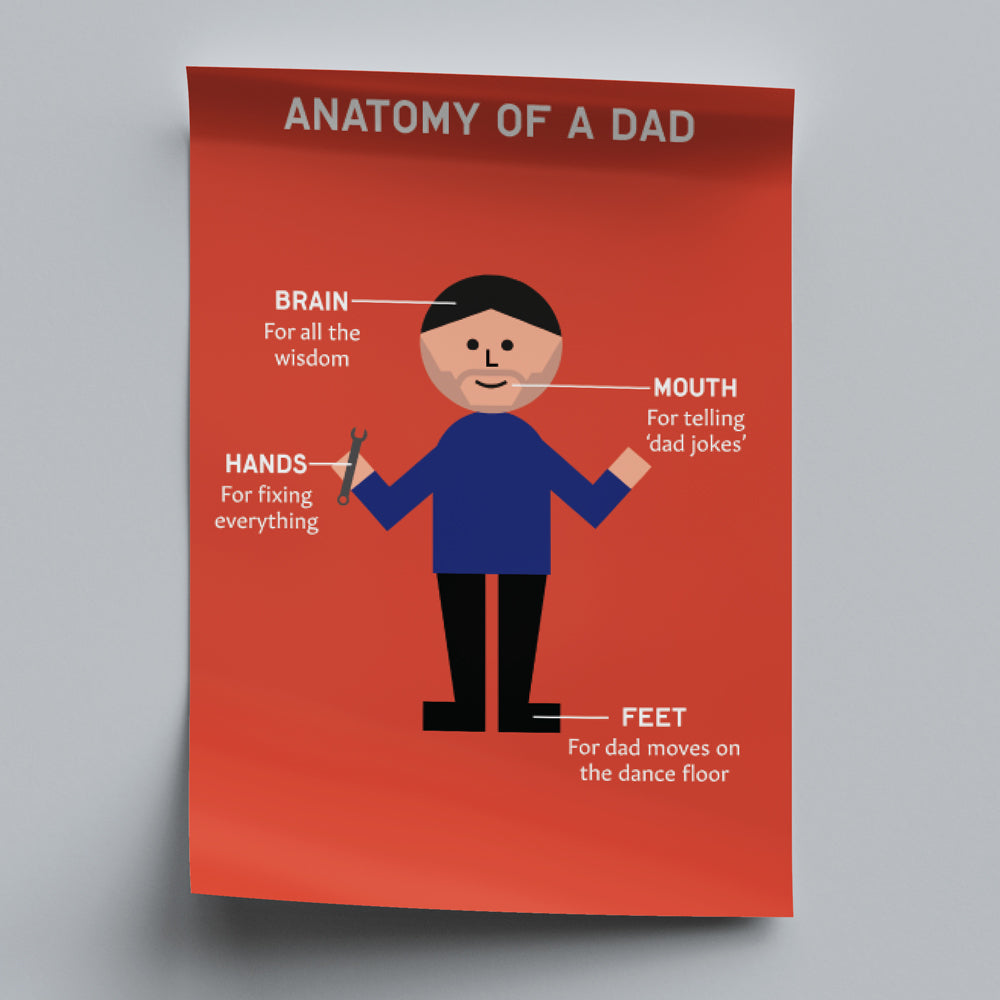 Anatomy of a Dad - Red (Printable PDF)