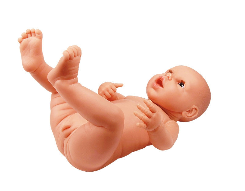 Supine Position of Male Neonate Doll with Legs bent Upwards