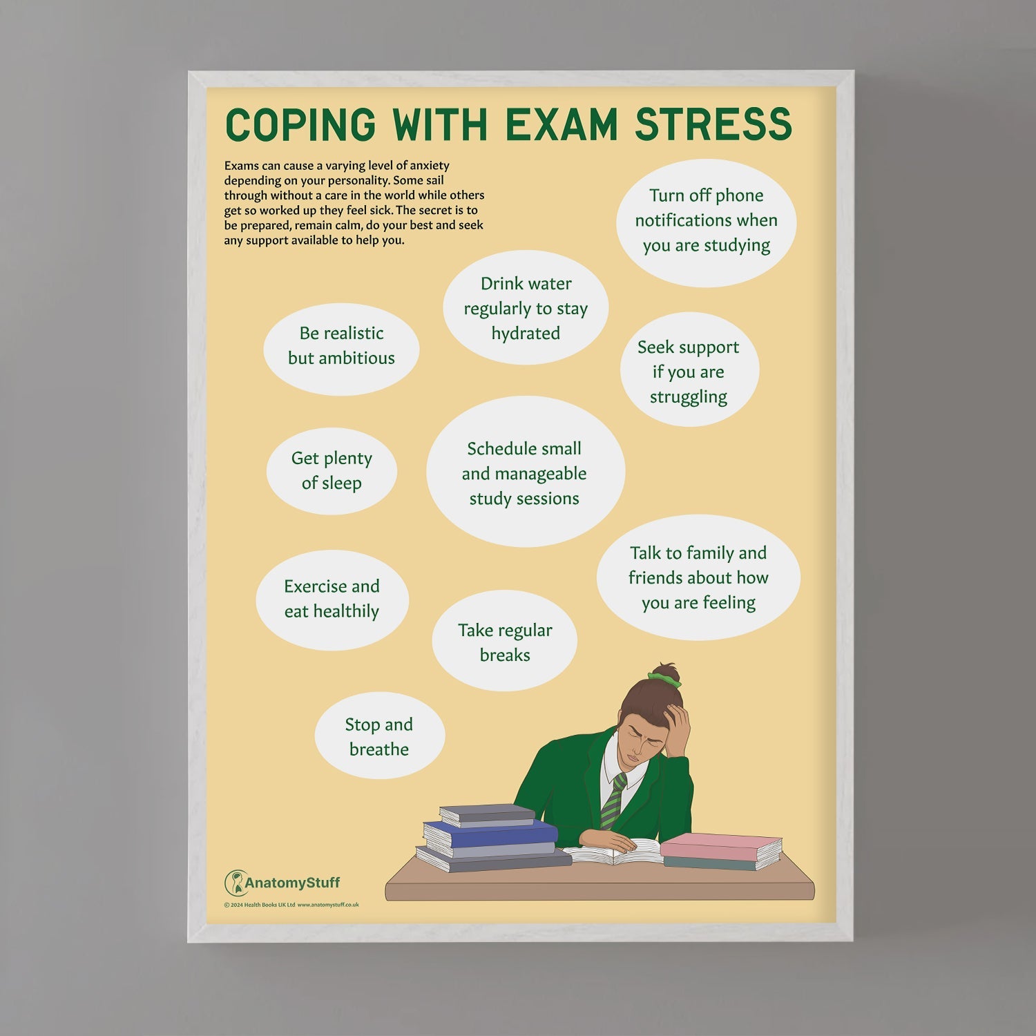 Coping with Exam Stress Chart / Poster - Part of Collection