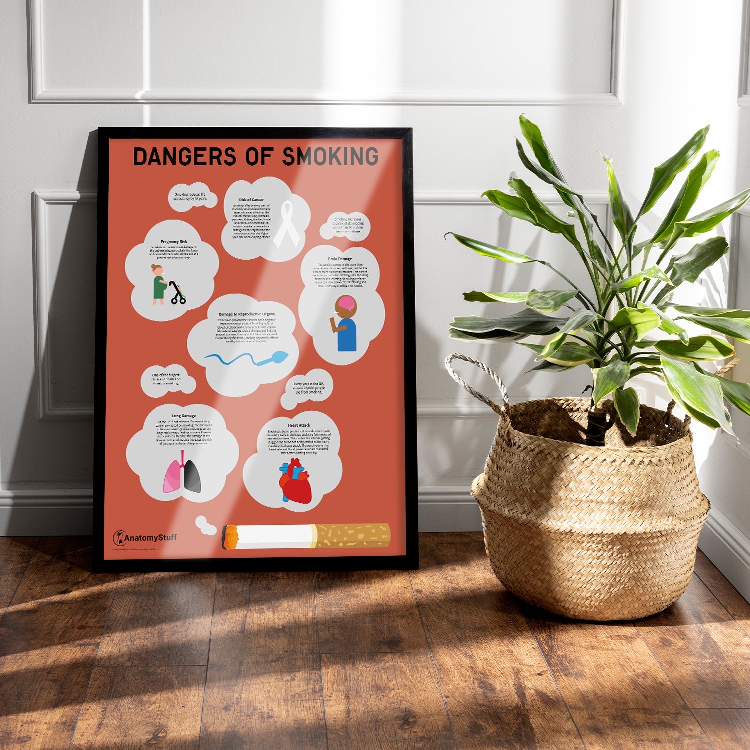 Dangers of Smoking Chart / Poster