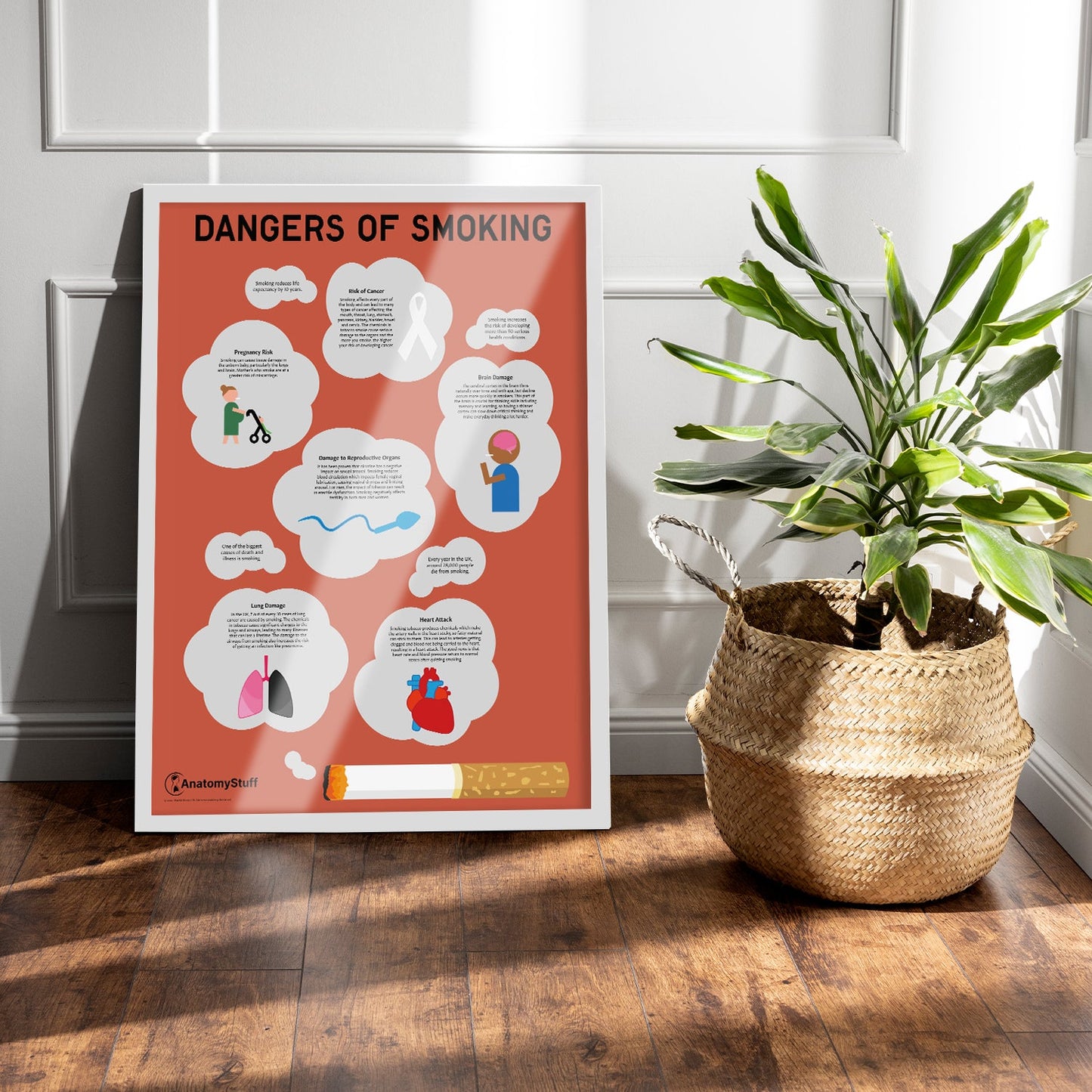 Dangers of Smoking Chart / Poster