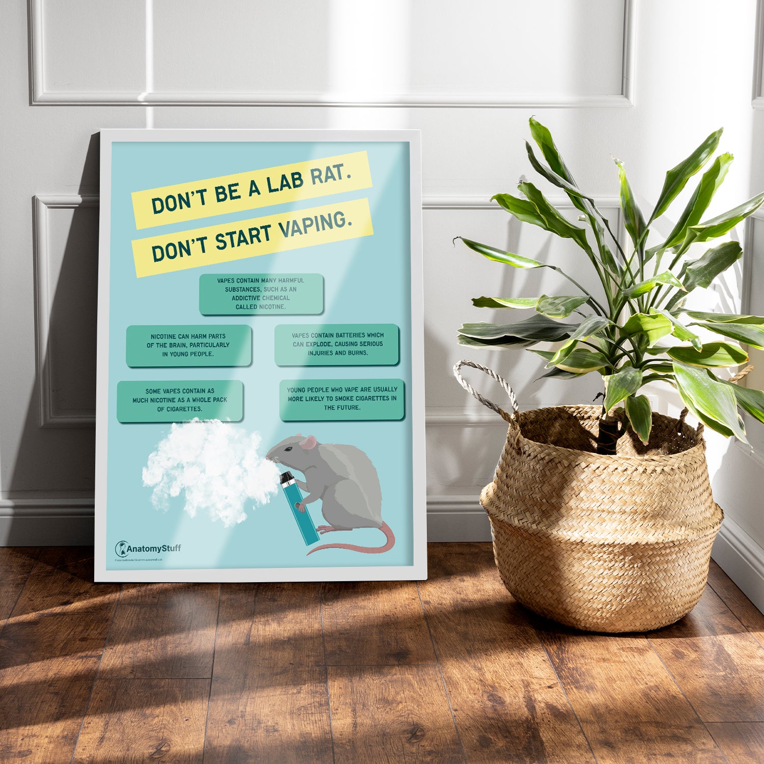 "Don't be a lab rat" Vaping Chart / Poster