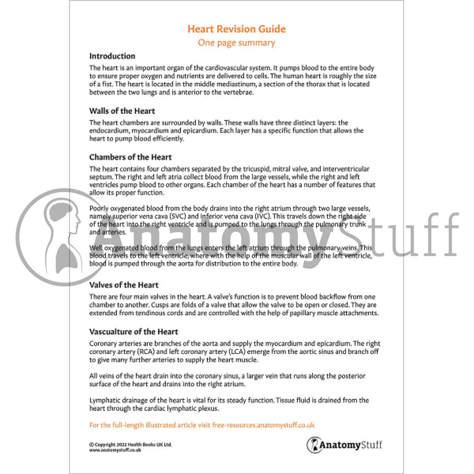 Heart Revision Guide (One Page Summary)