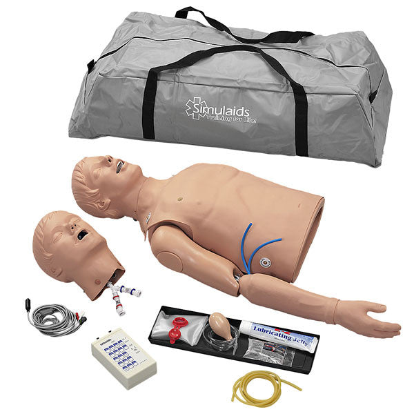 Adult Torso ALS Trainer with ECG Trainer + CPR / Intubation Head
