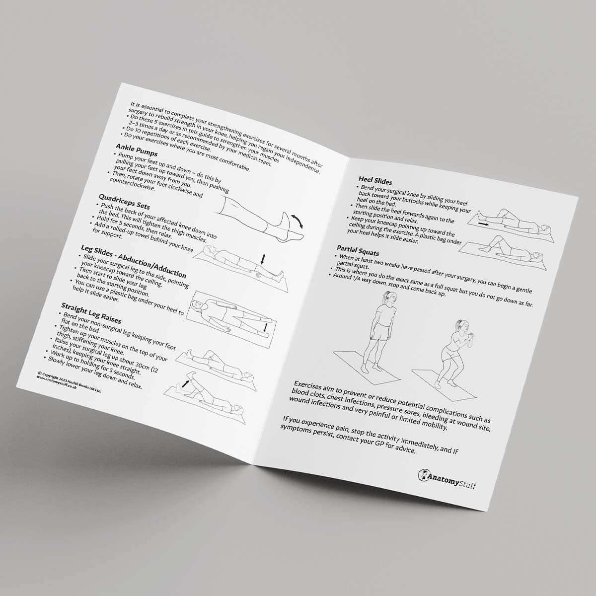 Knee Replacement Exercises Leaflet (Printable PDF)