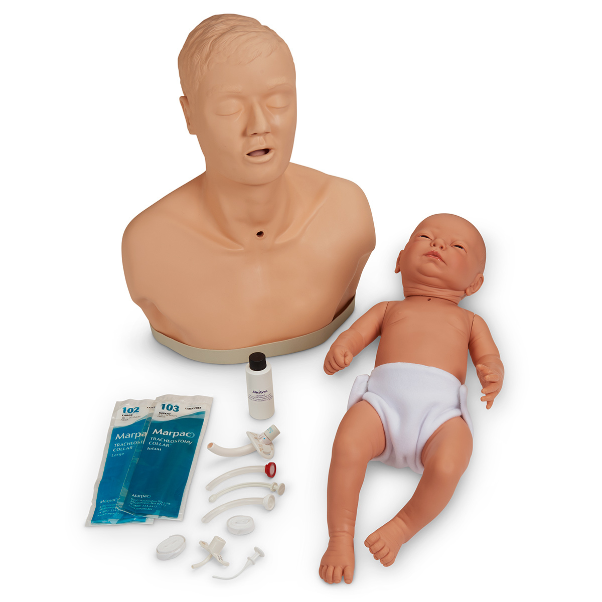 Adult & Infant Tracheostomy Care Simulator Set