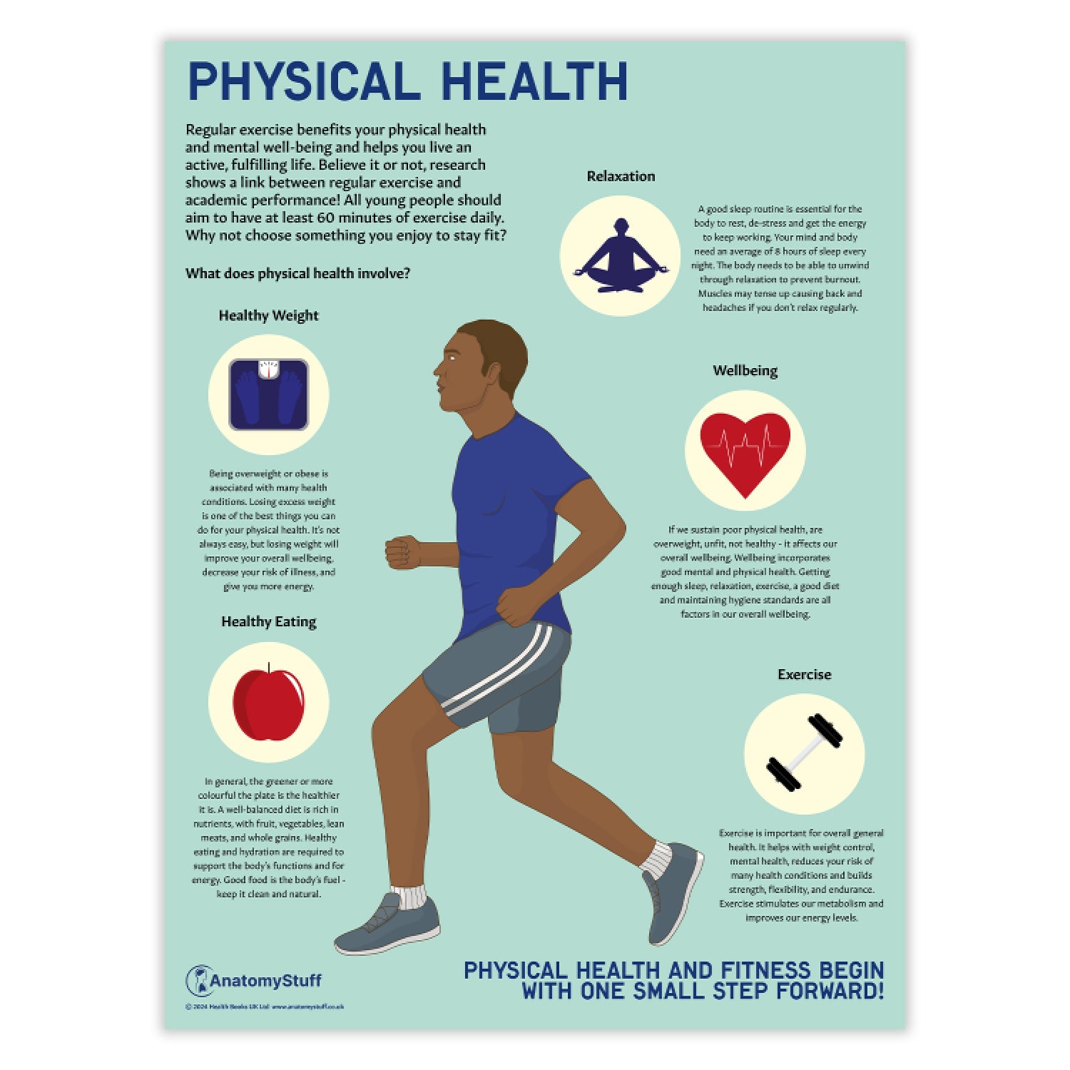 Physical Health and Fitness Chart / Poster - Part of Collection