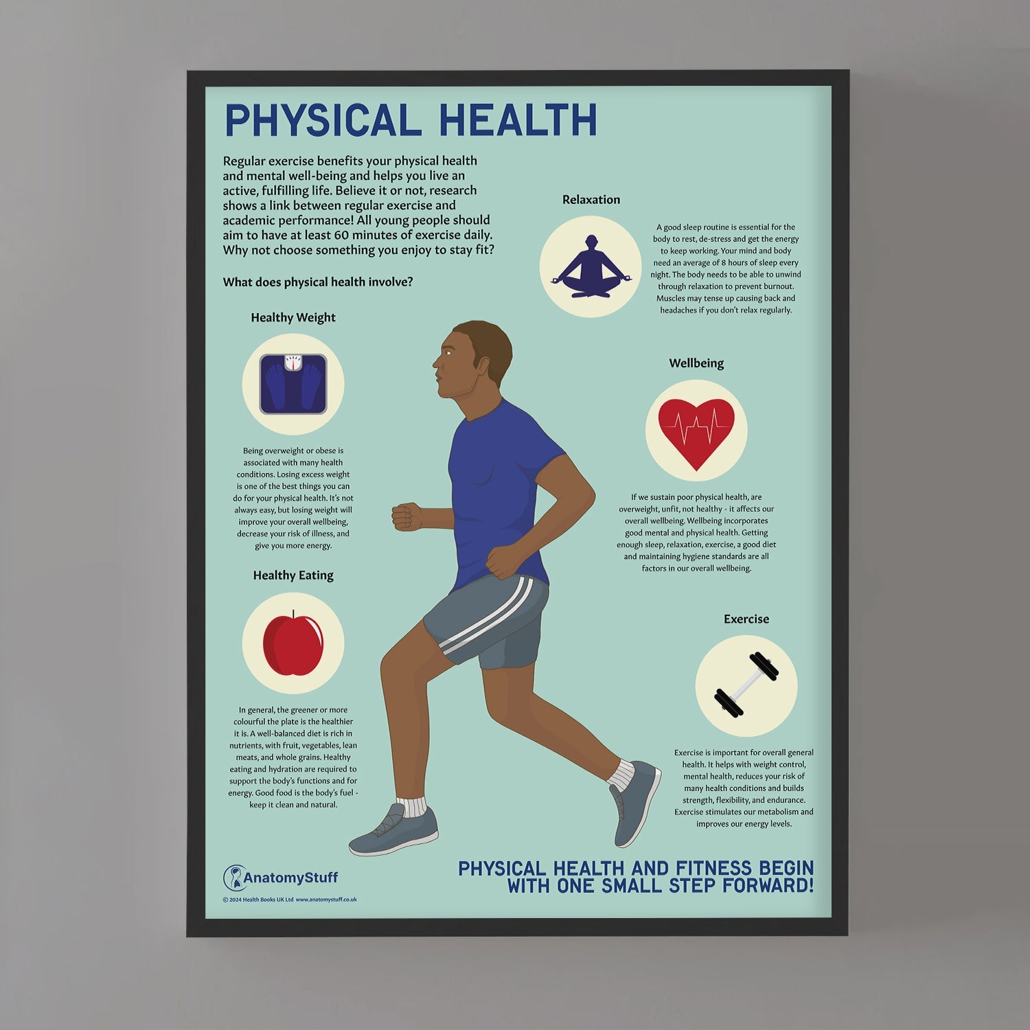Physical Health and Fitness Chart / Poster - Part of Collection