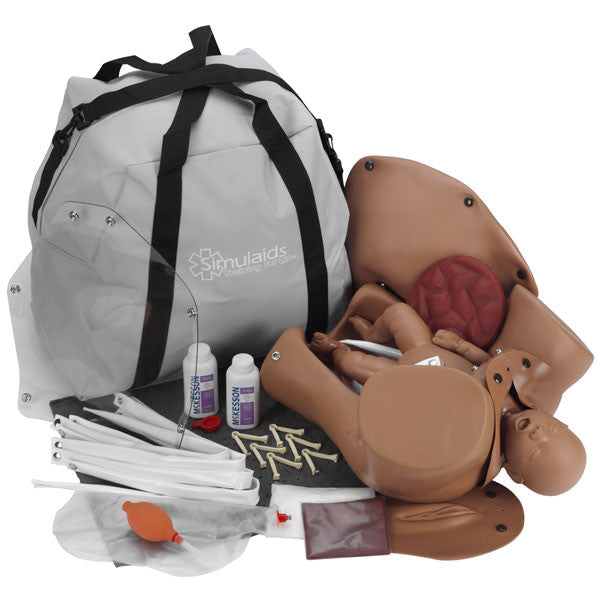 110-180B Obstetrical Training Manikin (Dark) contents