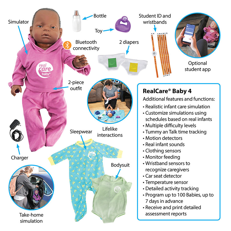 RealCare Baby 4 Infant Simulator - 5 Baby Starter Pack