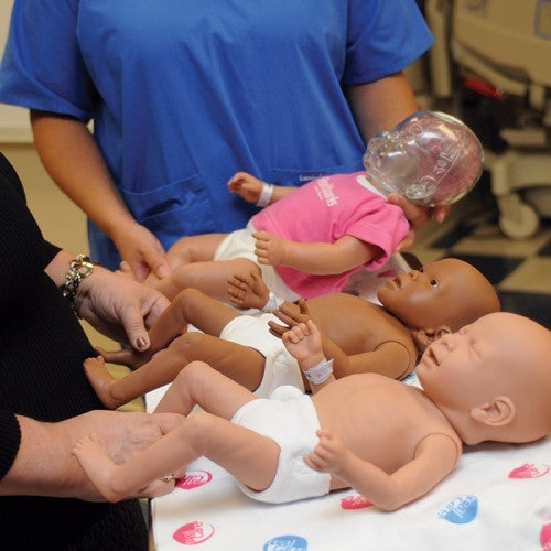 RealCare Infant Health Trio: Foetal Alcohol Spectrum Disorder, Drug-Affected and Shaken Baby being used in training.