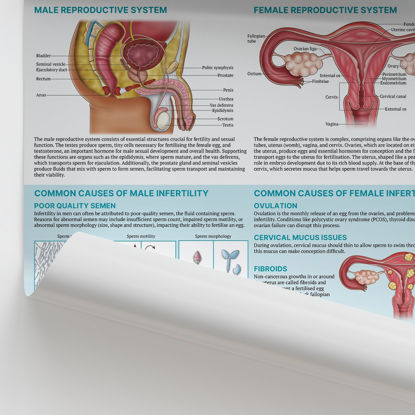 The Anatomy of Infertility Chart / Poster