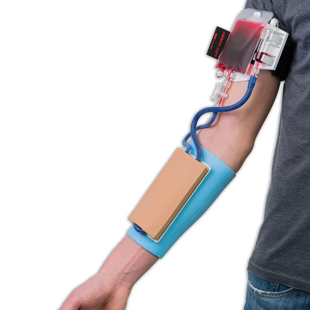 VATA1010 Wearable Two-Vein IV Access Trainer Light in use