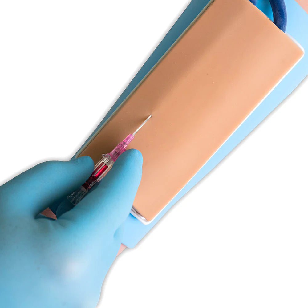 VATA1010 Wearable Two-Vein IV Access Trainer Light Pad in use