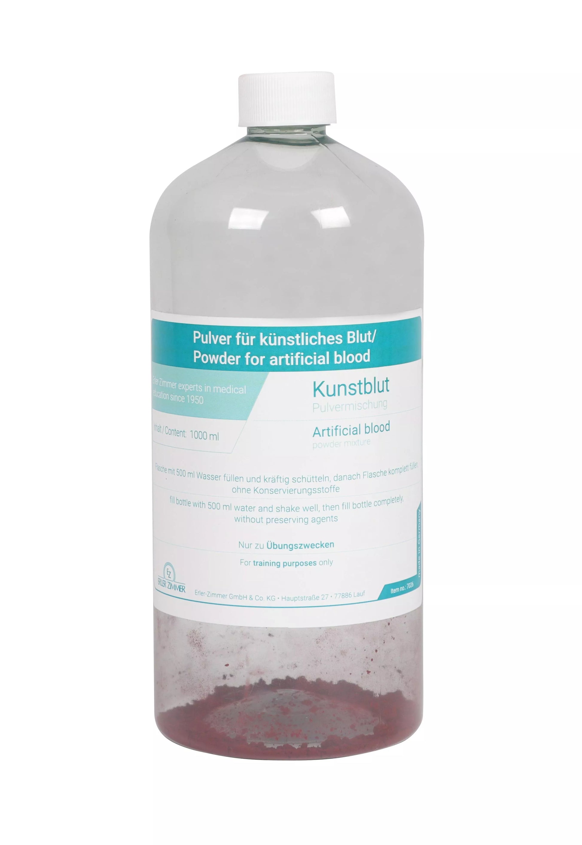 Blood Powder and Bottle for 1L Simulated Blood
