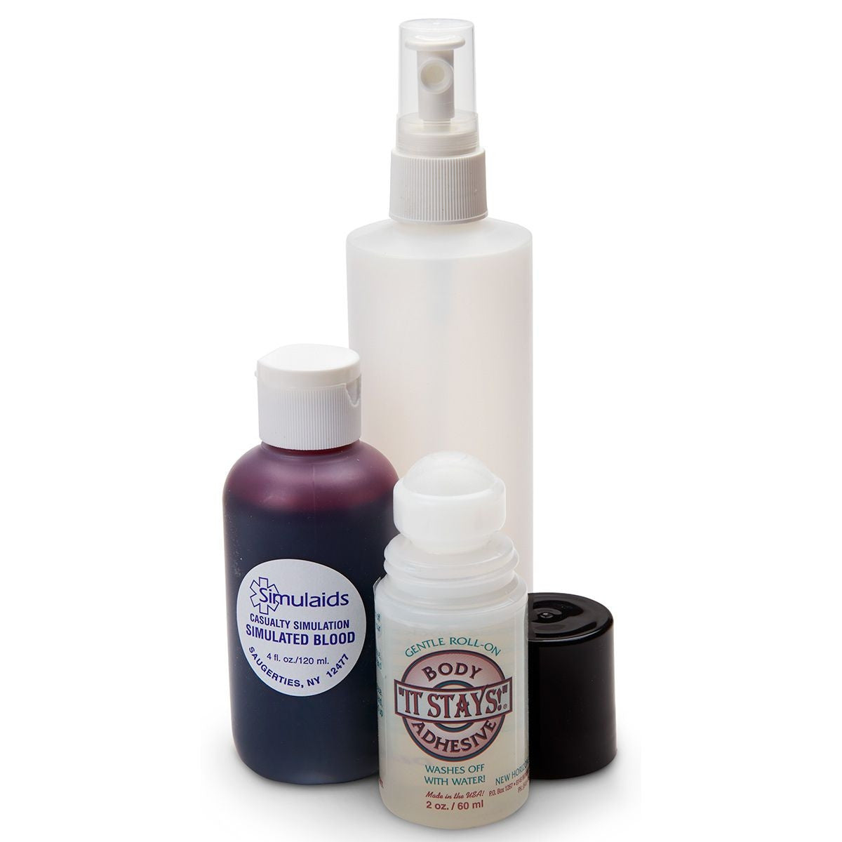 Simulated Blood and Body Adhesive for Stick-On Wounds