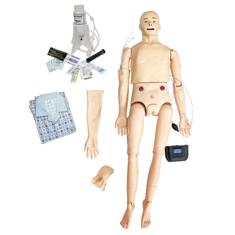 Nursing manikin with interchangeable genitalia, replacement skin & FAST-Fluid Management System