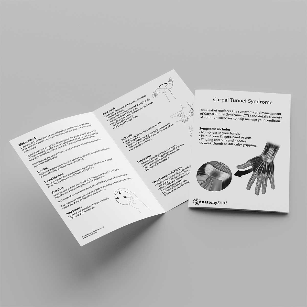 Carpal Tunnel Syndrome Exercises Leaflet (Printable PDF)