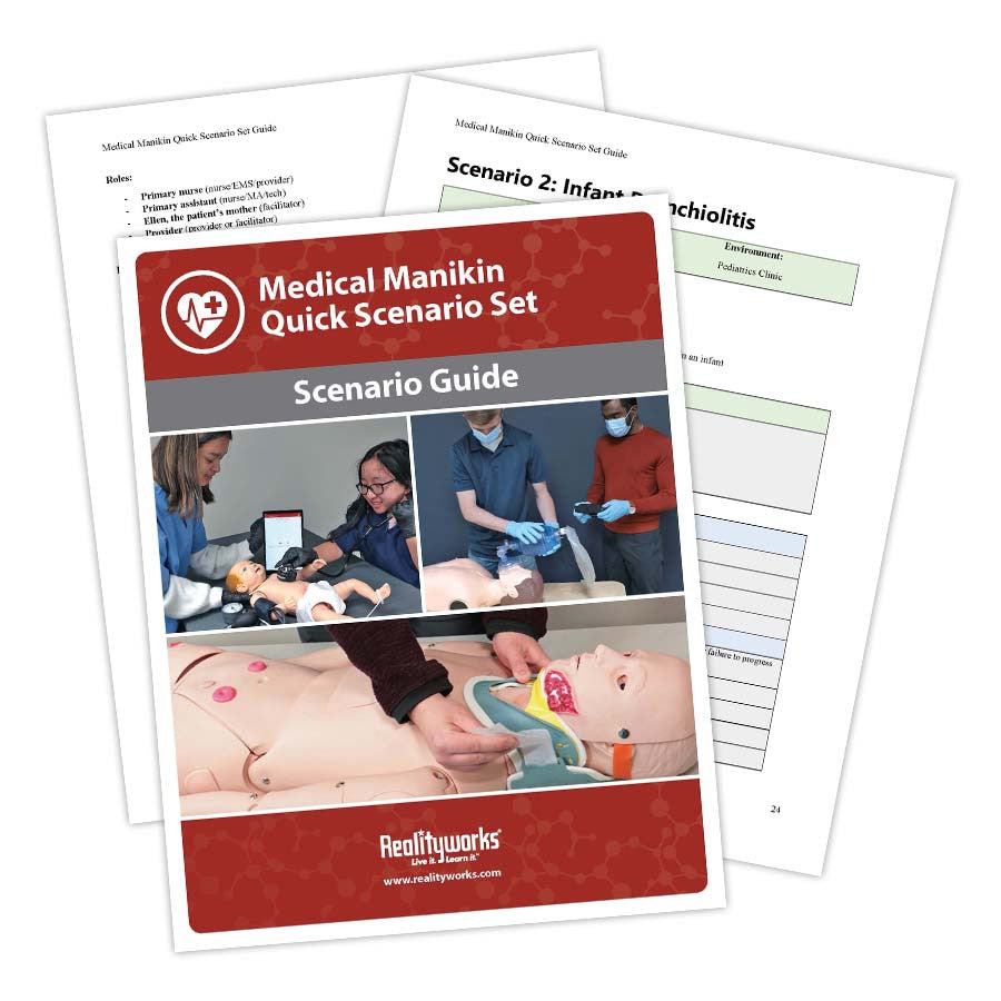 Example Scenario Guide included in the Medical Manikin Quick Scenario Set