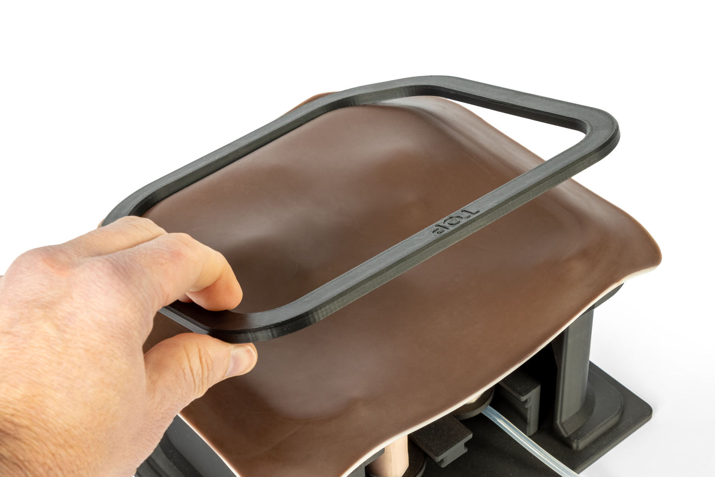 Equine Castration Surgical Simulator VET4810 close up with lid lifted