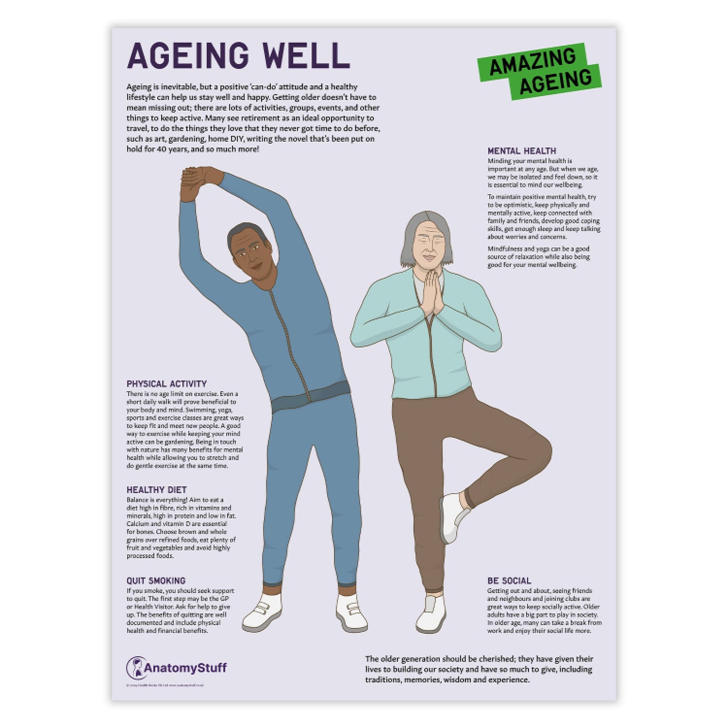 Ageing Well Chart Chart / Poster - Part of Collection