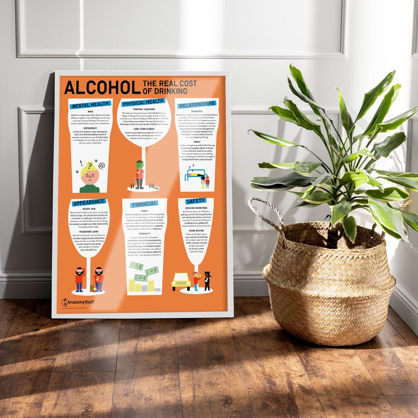 "Alcohol: The Real Costs of Drinking" Chart / Poster - Part of Collection