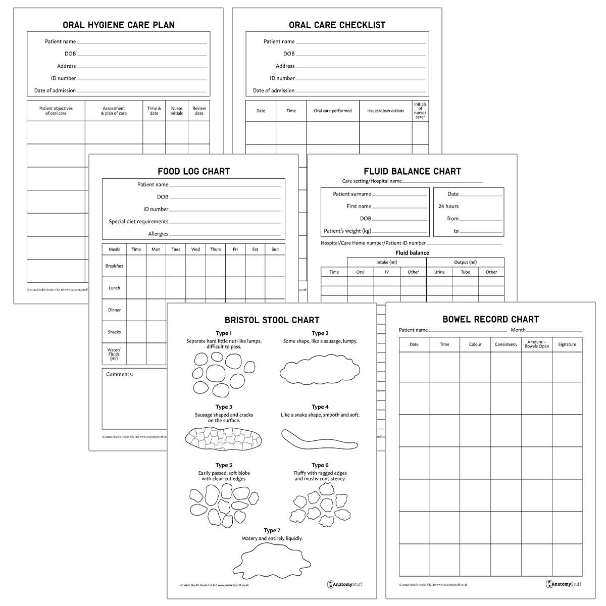 Food & Fluids Healthcare Pack (Printable PDFs)