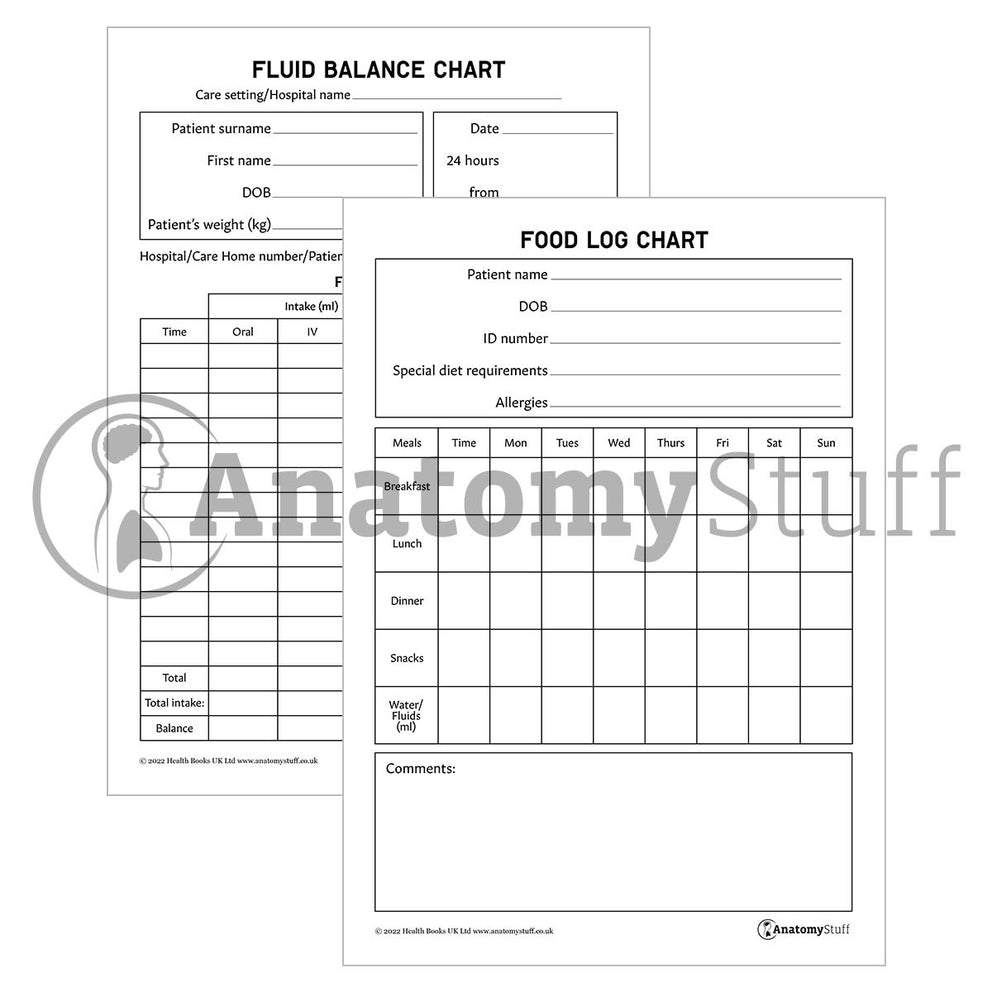 Fluid List.pdf Printable Food & Fluids Healthcare PDF Pack | AnatomyStuff