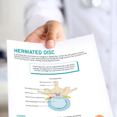 Herniated Disc Patient Education Handout (Printable PDF)