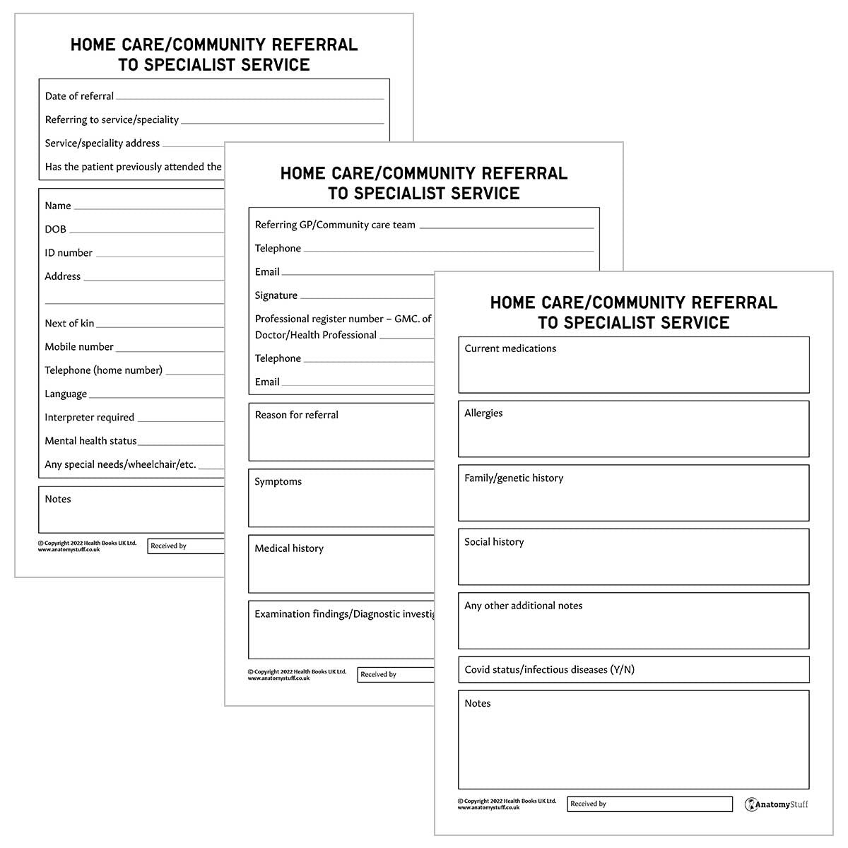 Community to Specialist Service Referral Forms  (Printable PDFs)