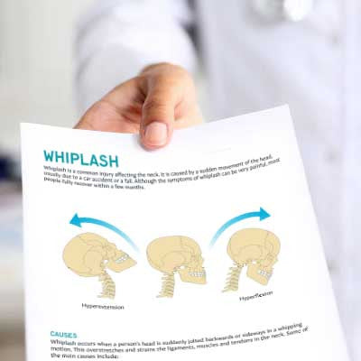 Whiplash Handout containing all the key information